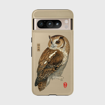 The Classic Scholar – Vintage Owl Design Phone Case for Google Pixel