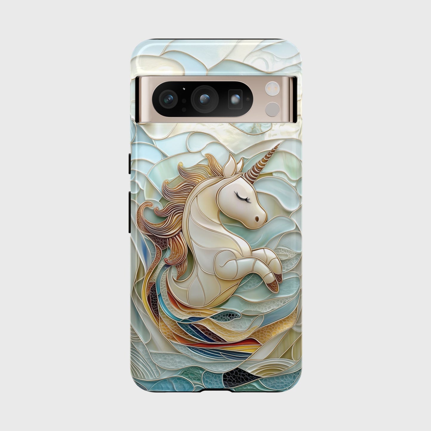 Cute Unicorn Stained Glass Design Phone Case for Google Pixel