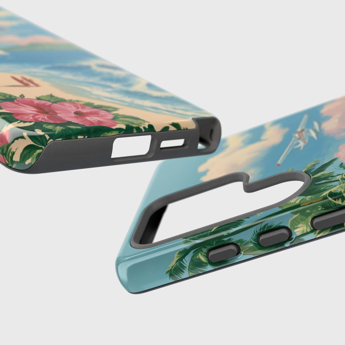 The Retro Paradise – Vintage Travel Poster Phone Case for Galaxy S series Phones