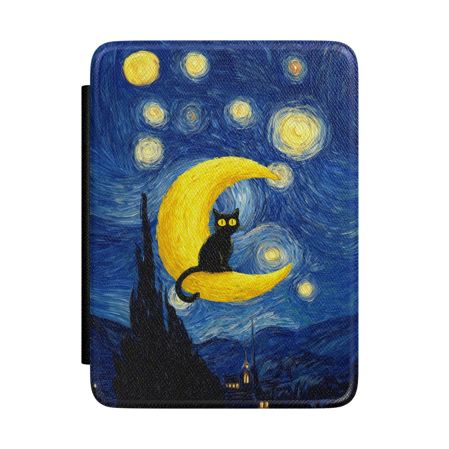 The Starry Night Feline – Fine Art Parody Kindle Case