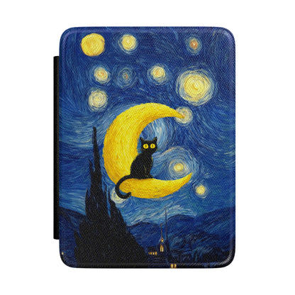 The Starry Night Feline – Fine Art Parody Kindle Case