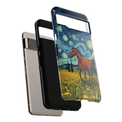 Starry Night Stallion Design Phone Case for Google Pixel