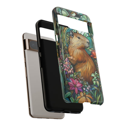 Capybara Stained Glass Design Google Pixel Phone Case