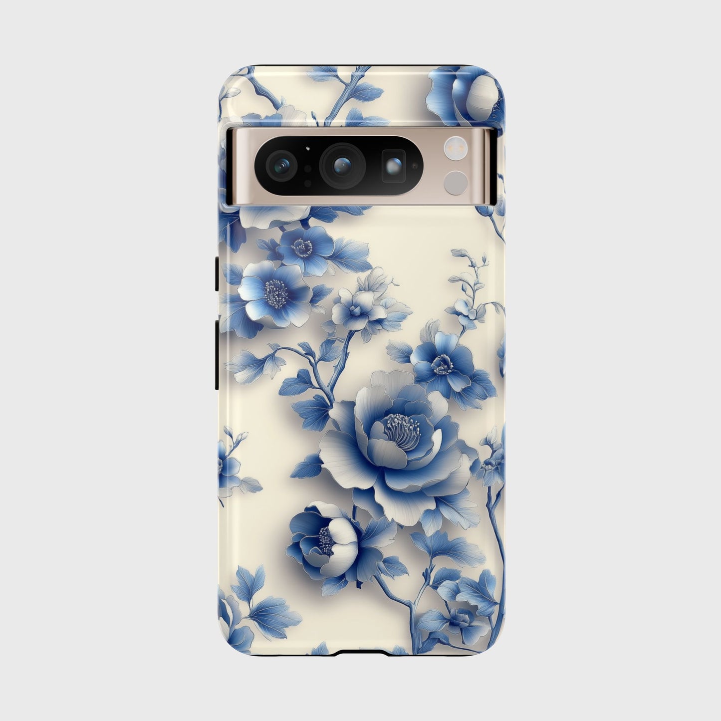 3D Chinoiserie Floral Design Google Pixel Phone Case