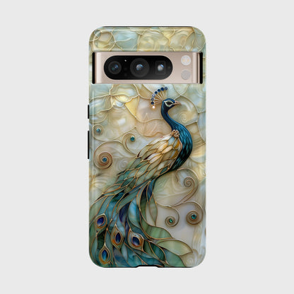 Peacock Stained Glass Design Google Pixel Phone Case