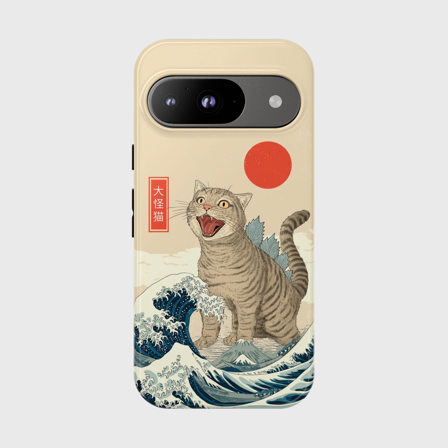 The Roaring Neko – Ukiyo-e Parody Design Phone Case for Google Pixel