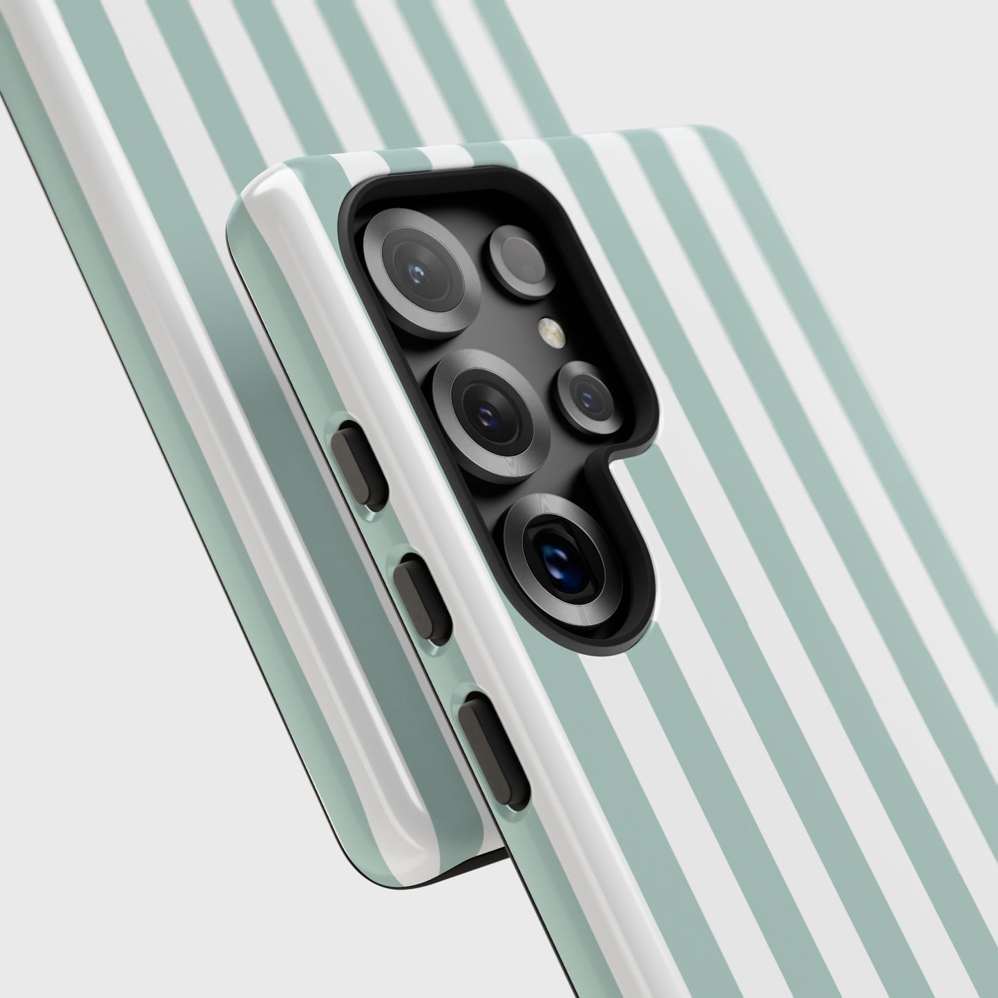 Personalisable Striped Design (Blue) Phone Case for Galaxy S series Phones