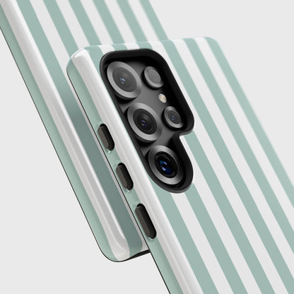 Personalisable Striped Design (Blue) Phone Case for Galaxy S series Phones