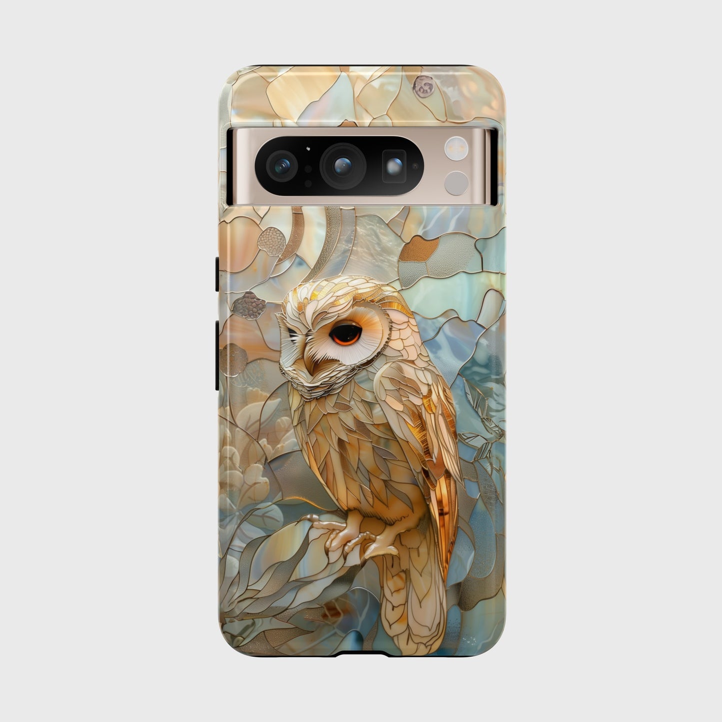 Elegant Owl Stained Glass Design Google Pixel Phone Case