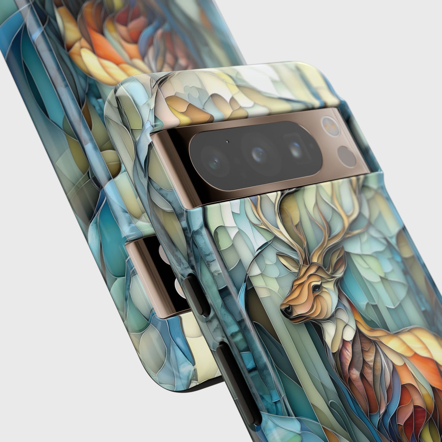 Majestic Stag Stained Glass Design Phone Case for Google Pixel