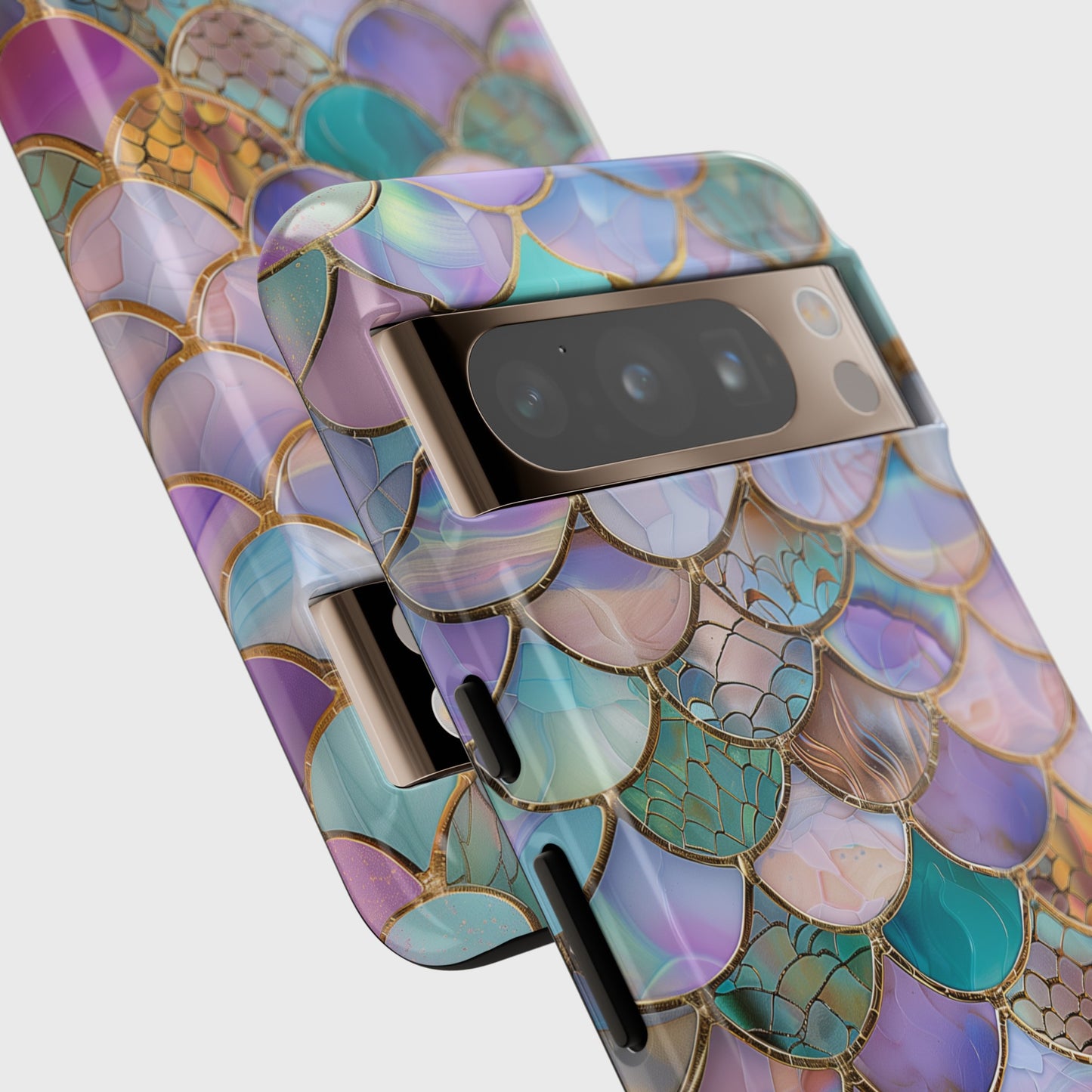 Mermaid Scale Mosaic Stained Glass Design Google Pixel Phone Case