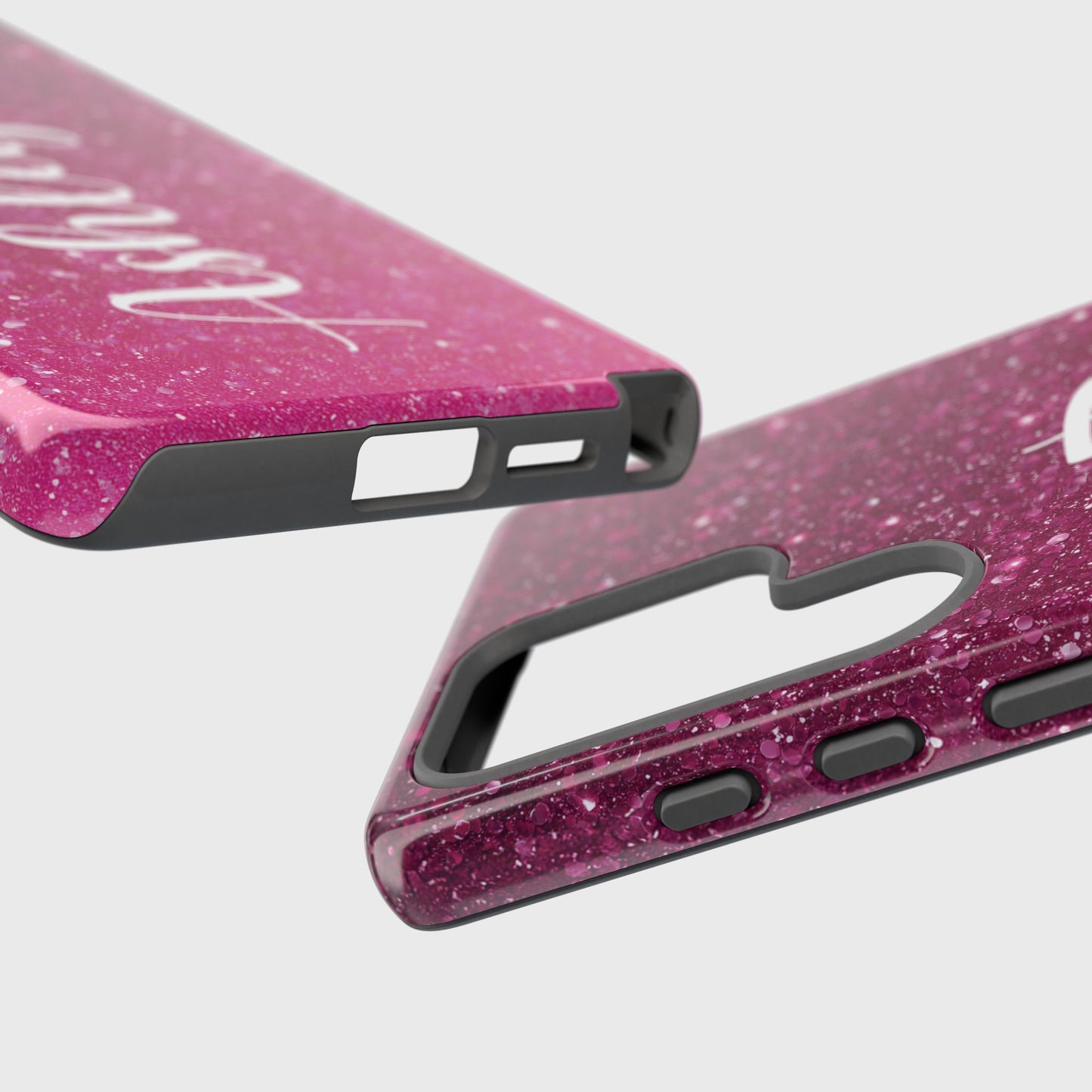 Personalisable Faux Red Glitter Design Phone Case for Galaxy S series Phones