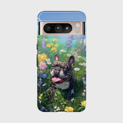Blissful Frenchie Design Phone Case for Google Pixel
