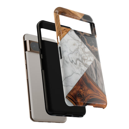 Wood Marble Design Google Pixel Phone Case