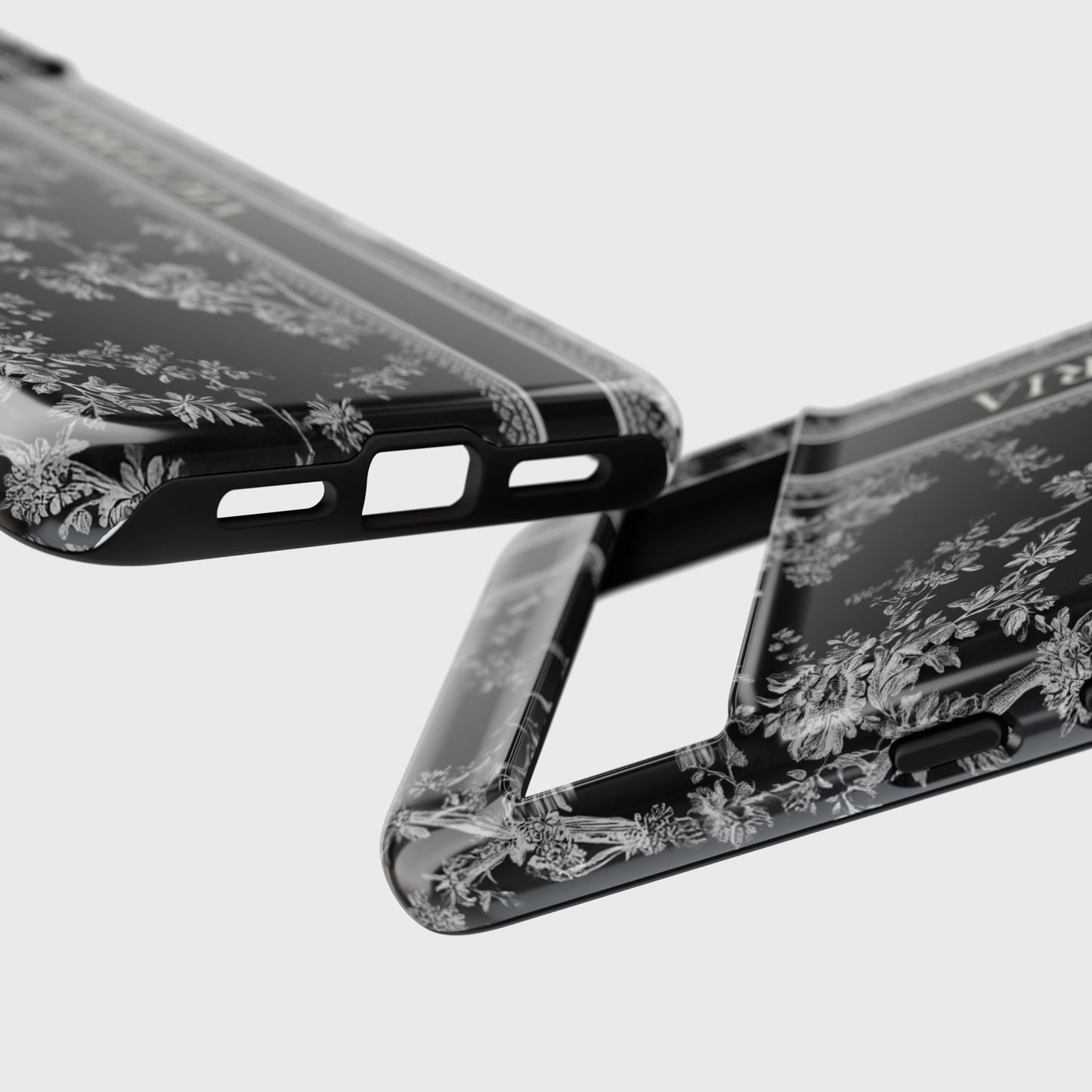 Personalisable Vintage Toile de Jouy Design (Black Edition) Phone Case for Google Pixel
