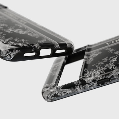 Personalisable Vintage Toile de Jouy Design (Black Edition) Phone Case for Google Pixel