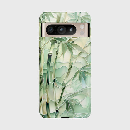 Bamboo Stained Glass Design Google Pixel Phone Case