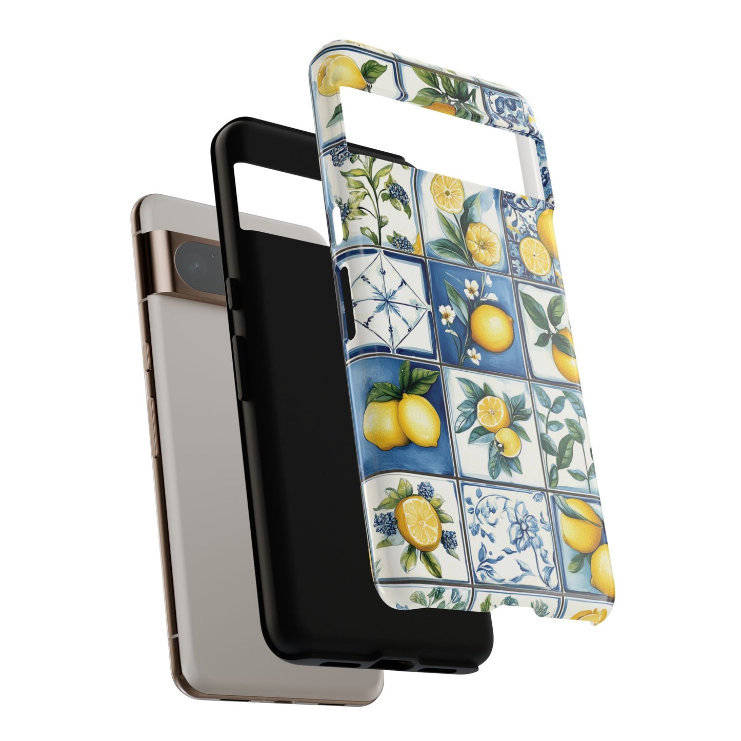 Lemon Azulejo Tiles Design Phone Case for Google Pixel