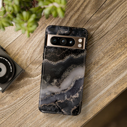 Black Marble Design Google Pixel Phone Case