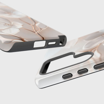 Delicate White Floral Design Phone Case for Galaxy S series Phones