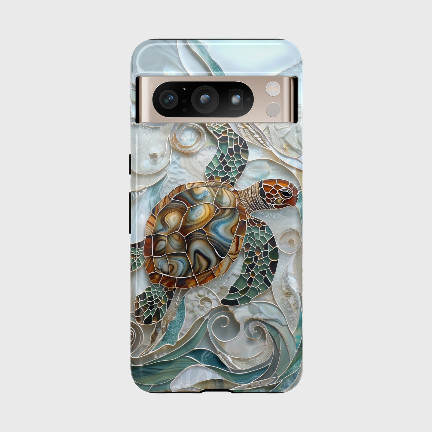 Sea Turtle Stained Glass Design 1 Google Pixel Phone Case