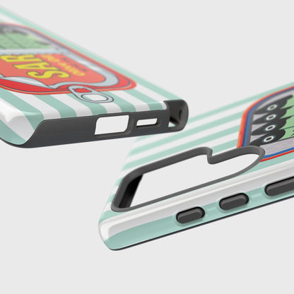 The Vintage Sardine Tin – Pop-Art Striped Design Phone Case for Galaxy S series Phones (Mint)