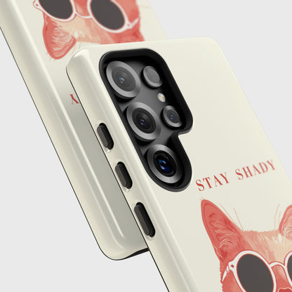 Stay Shady – Pop-Art Feline Design Phone Case for Galaxy S series Phones