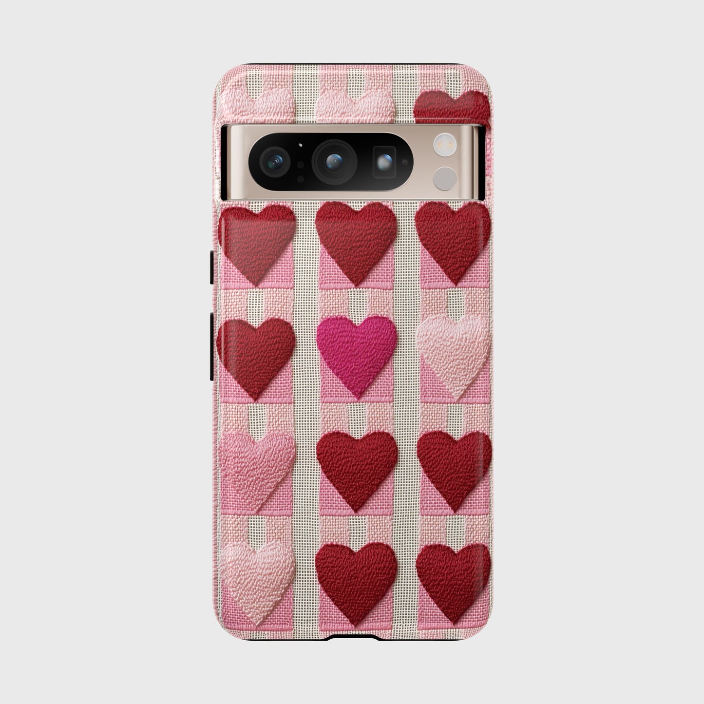 Knitted Heart Pattern Design Phone Case for Google Pixel