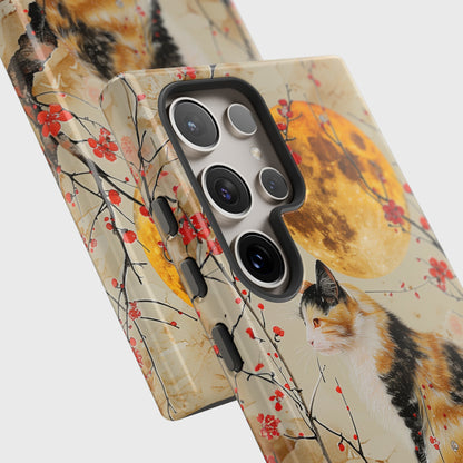 Calico Cat in Chinese Art Painting Design Samsung Phone Case