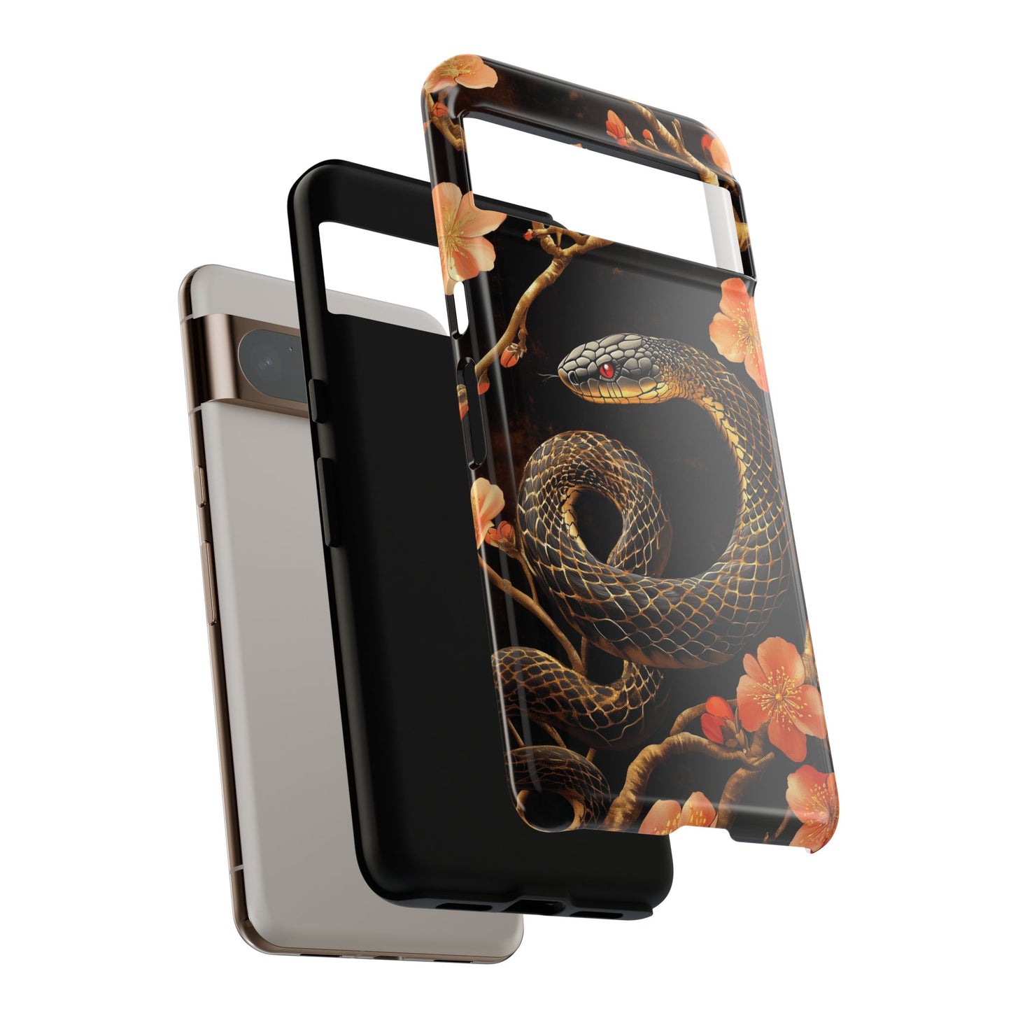 Snake Floral Design Phone Case for Google Pixel