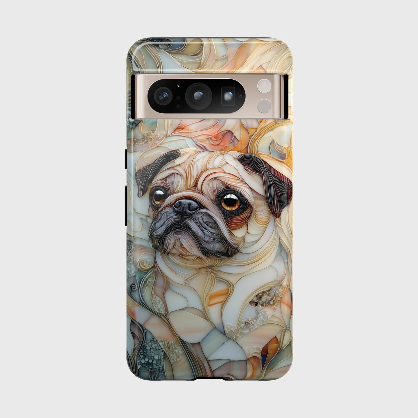 Pug Stained Glass Design Phone Case for Google Pixel