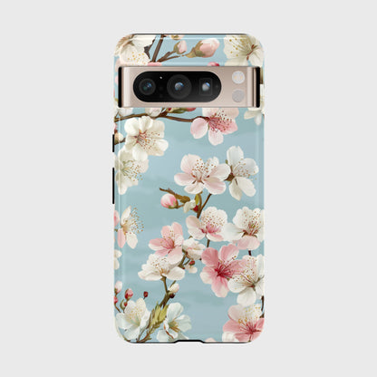 Retro Cherry Blossom Floral Design Google Pixel Phone Case