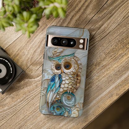 Cute Owl Stained Glass Design Google Pixel Phone Case