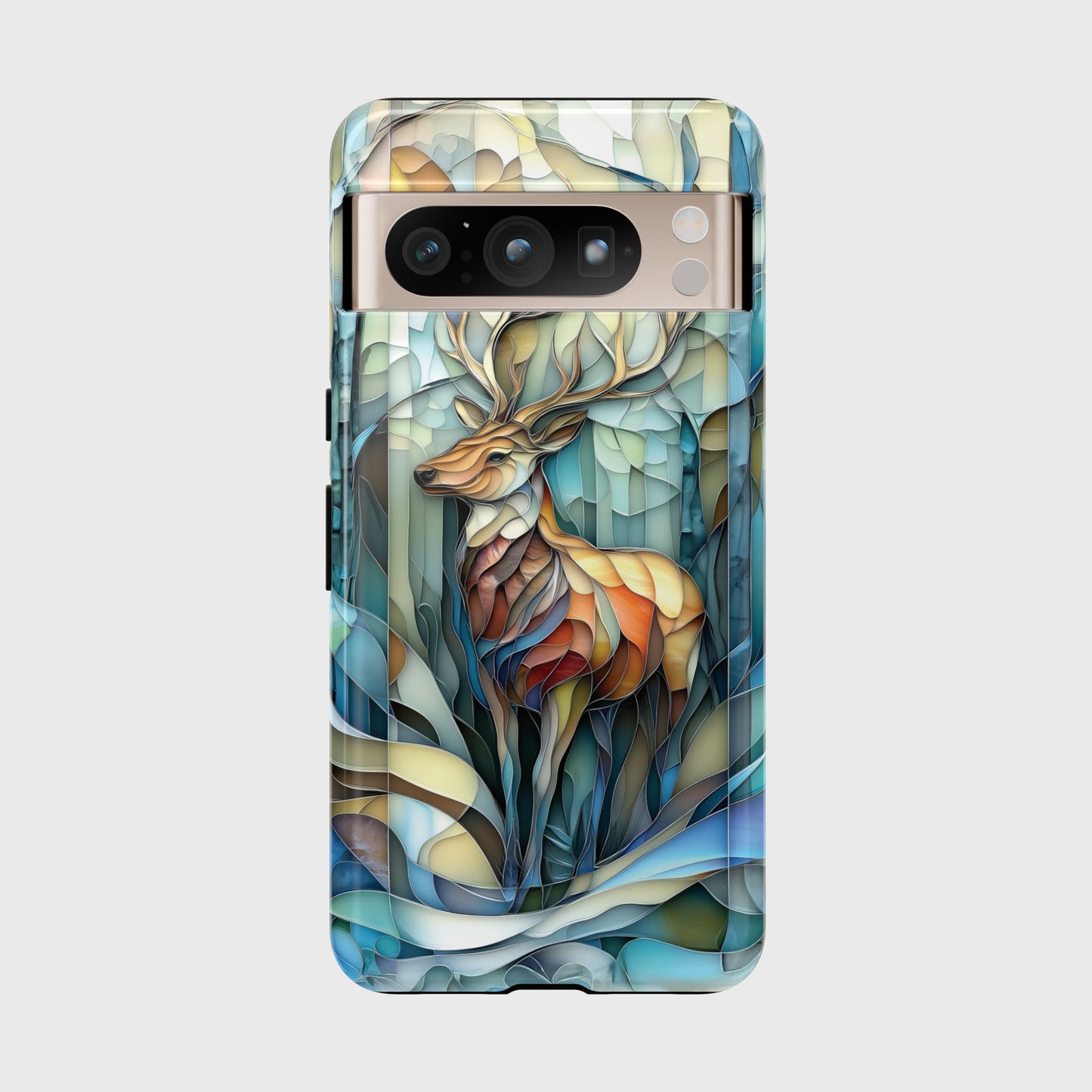 Majestic Stag Stained Glass Design Phone Case for Google Pixel