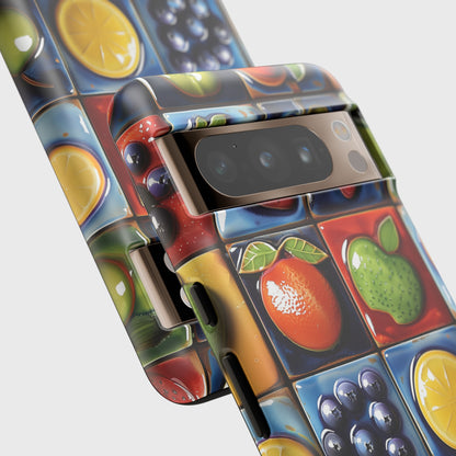 Colorful Fruit Tiles Design Google Pixel Phone Case