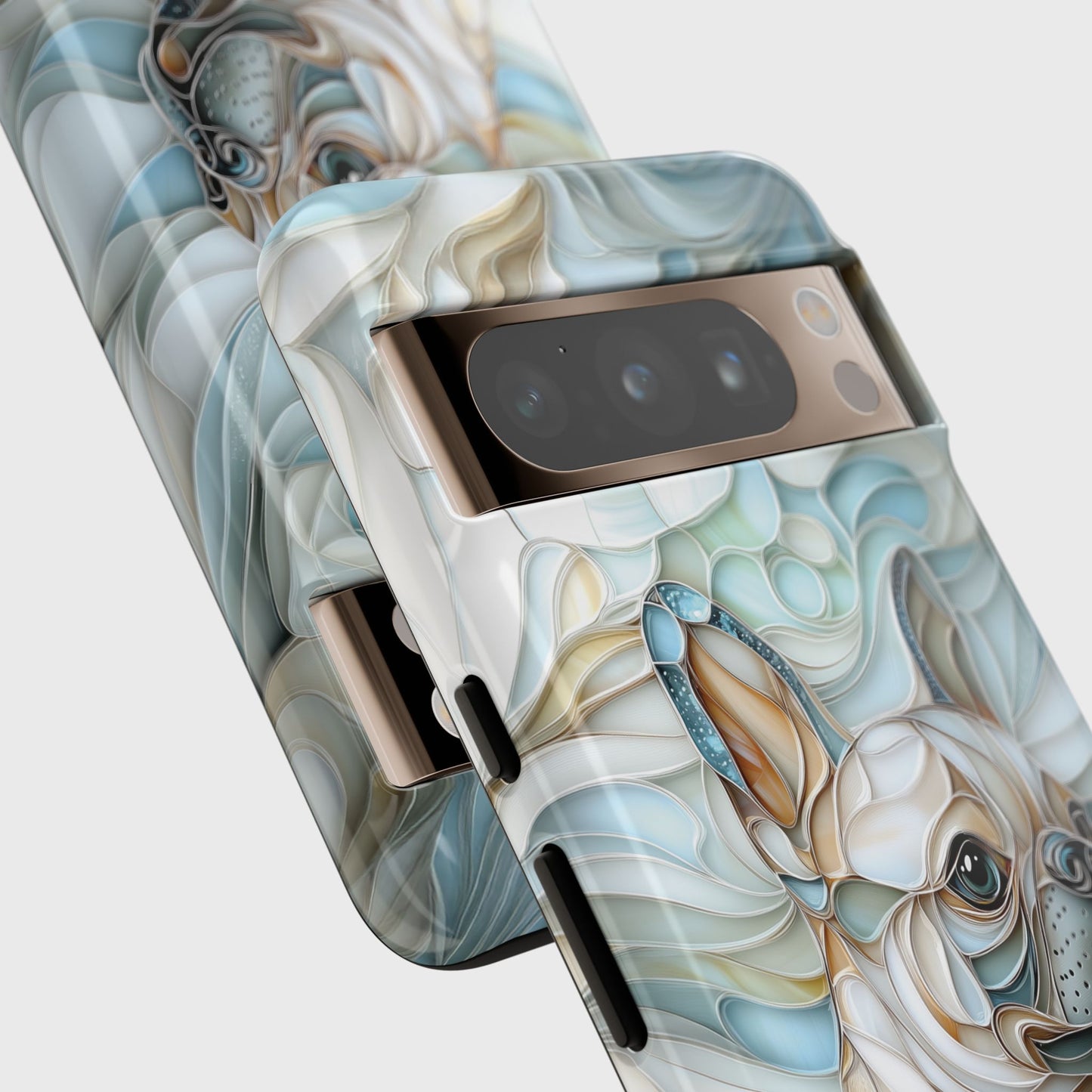 Frenchie Puppy Stained Glass Art Design Phone Case for Google Pixel
