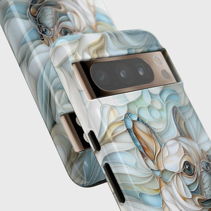Frenchie Puppy Stained Glass Art Design Phone Case for Google Pixel