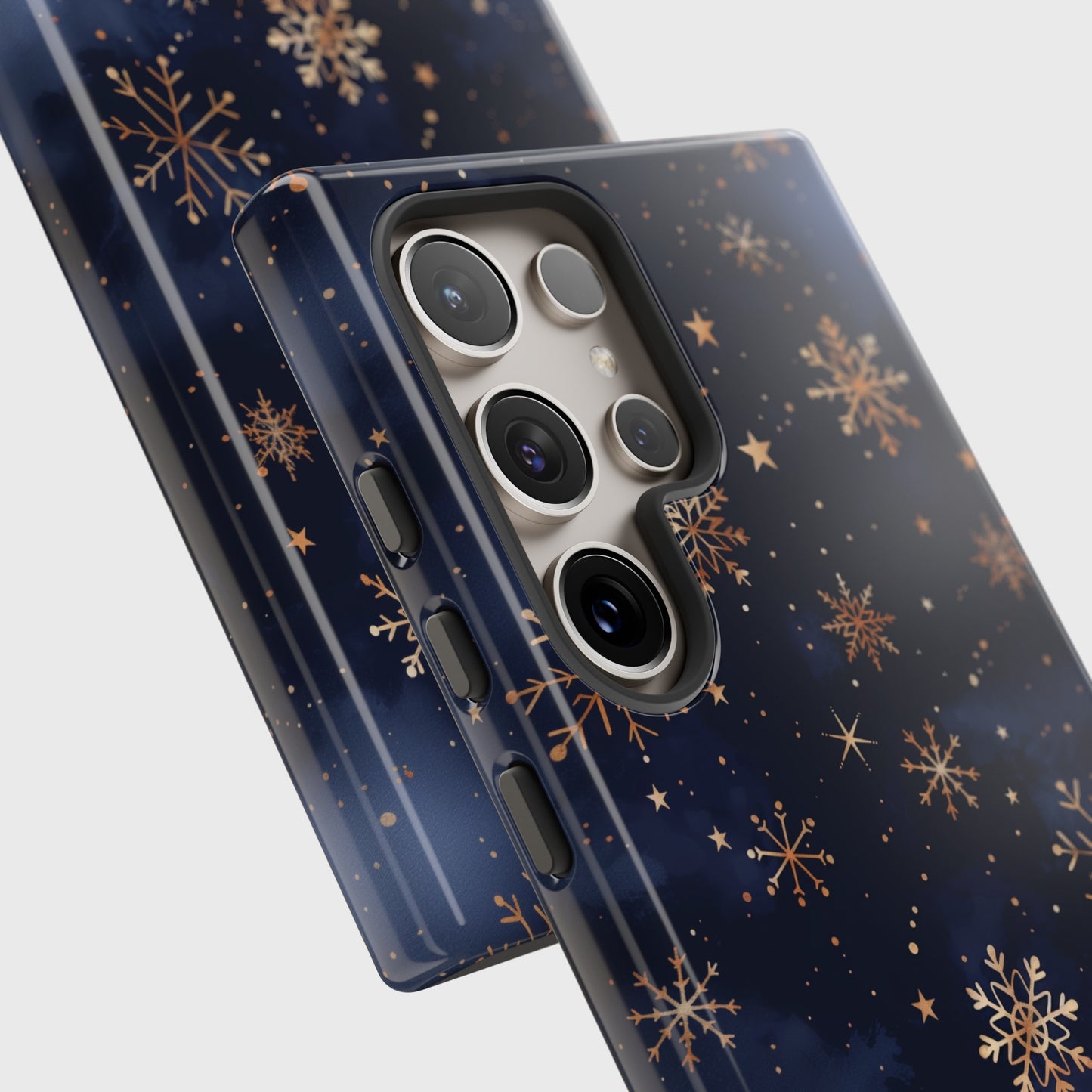 Snowy Starry Night Design Samsung Phone Case