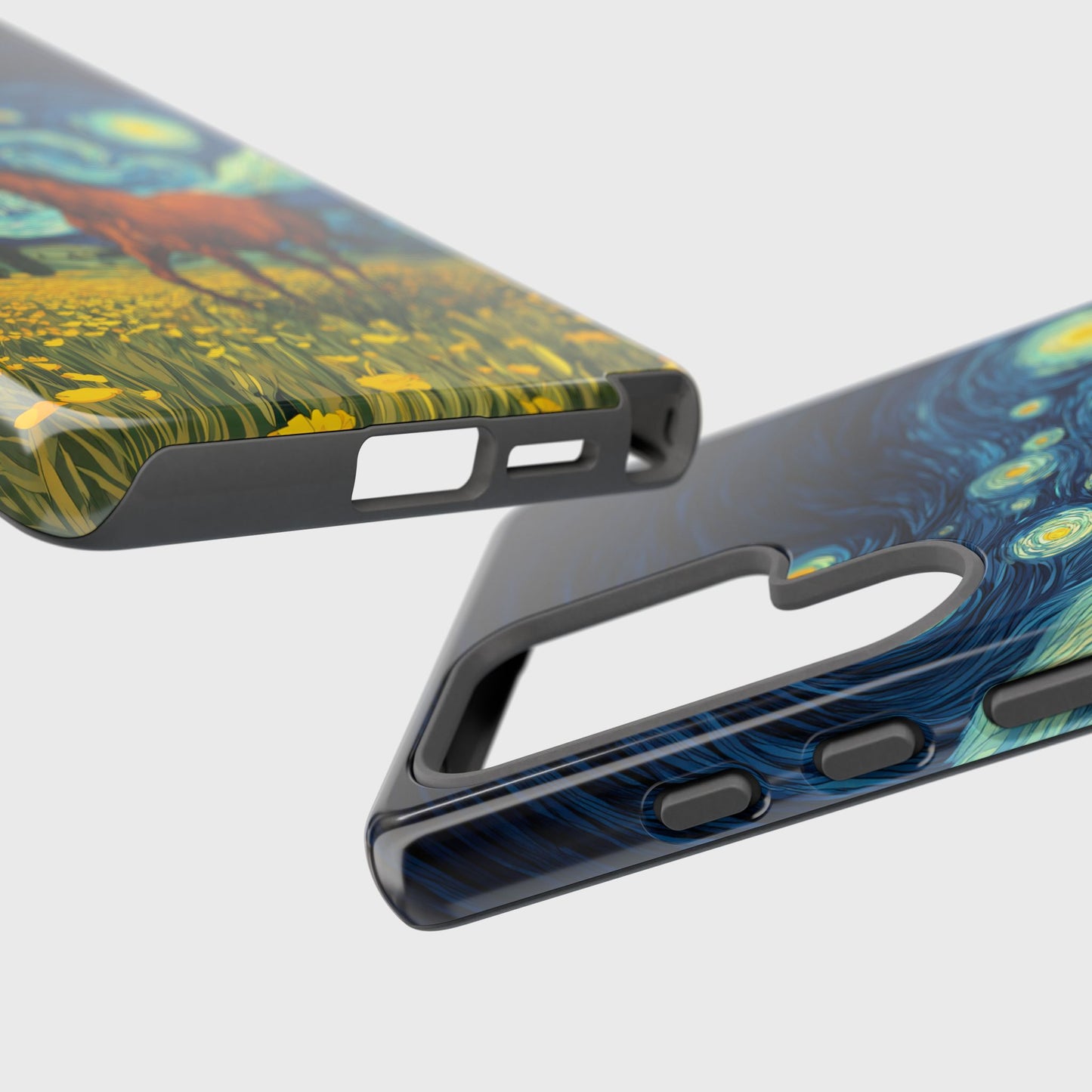 Starry Night Stallion Design Phone Case for Galaxy S series Phones