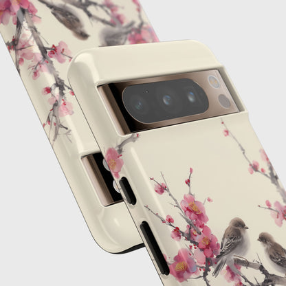The Sweeping Blossom – Ink Wash Botanical Design Phone Case for Google Pixel