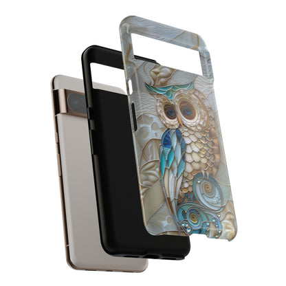 Cute Owl Stained Glass Design Google Pixel Phone Case