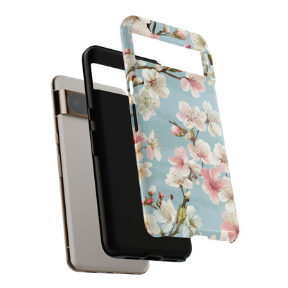 Retro Cherry Blossom Floral Design Google Pixel Phone Case