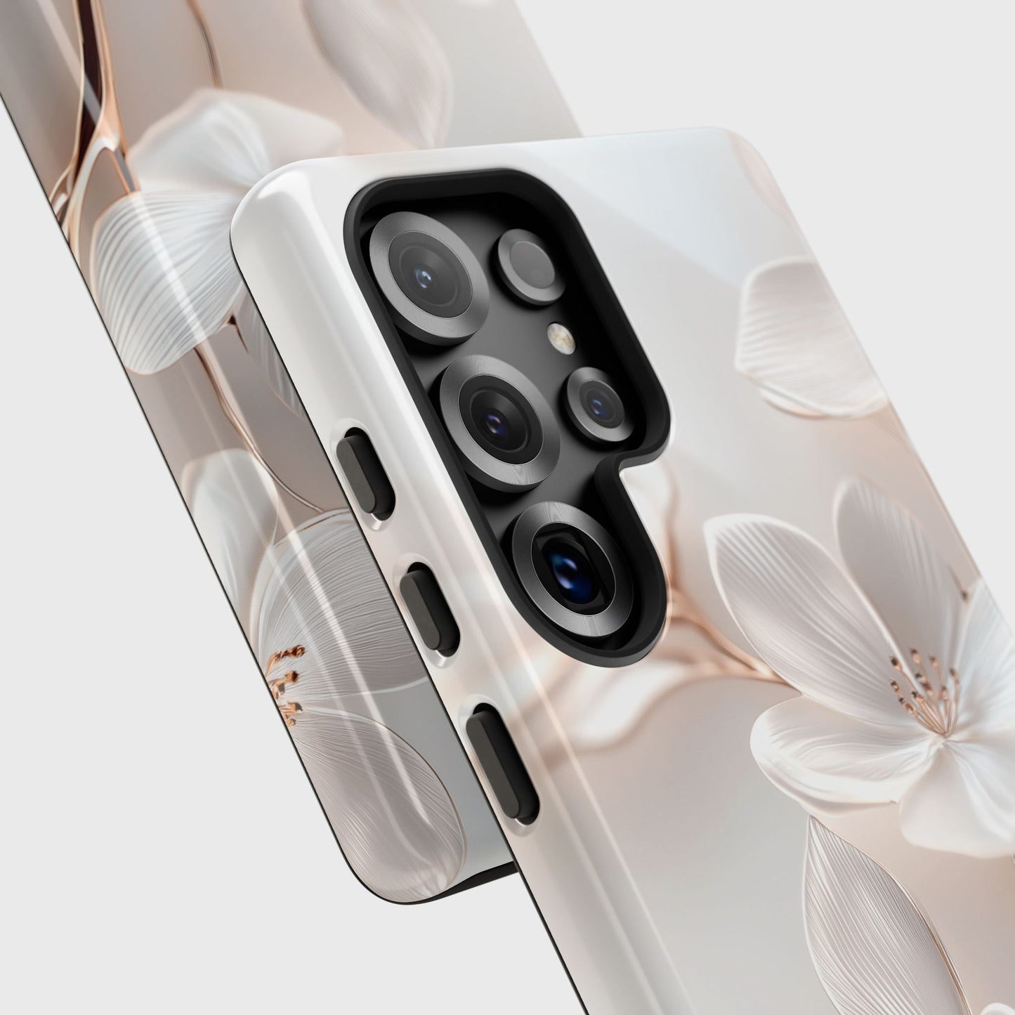 Delicate White Floral Design Phone Case for Galaxy S series Phones