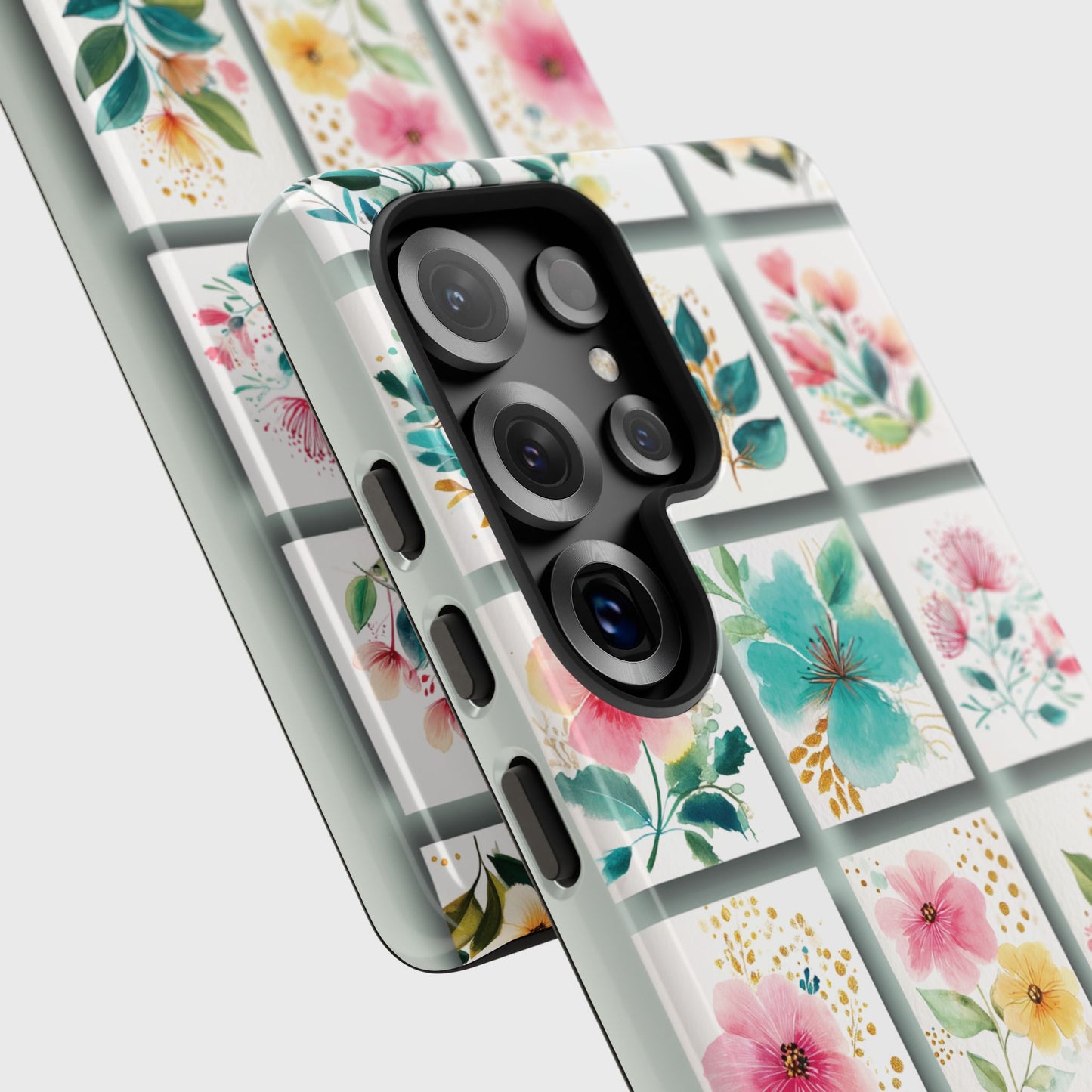 Floral Mosaic Design Phone Case for Galaxy S series Phones