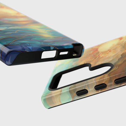 Sun & Ocean Stained Glass Design 1 Print Samsung Phone Case