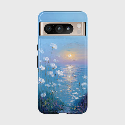 The White Sea Poppies – Coastal Impressionism Design Phone Case for Google Pixel