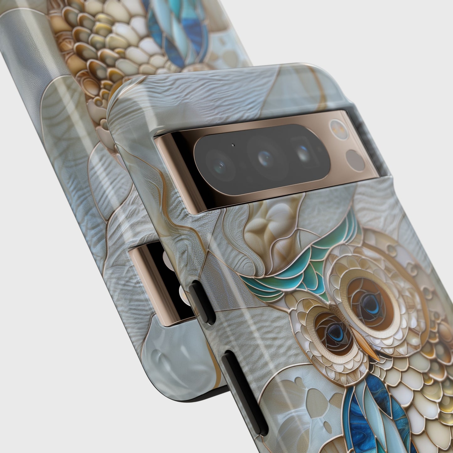 Cute Owl Stained Glass Design Google Pixel Phone Case