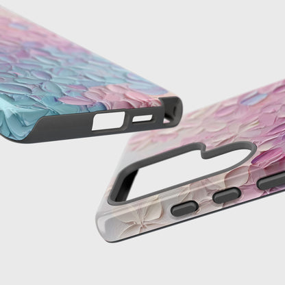 Pastel Flower Abstract Oil Painting Design Phone Case for Galaxy S series Phones