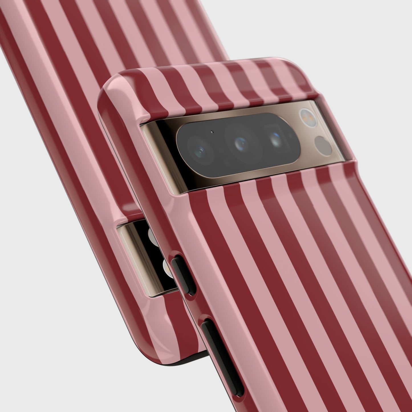 Personalisable Striped Design (Red) Phone Case for Google Pixel