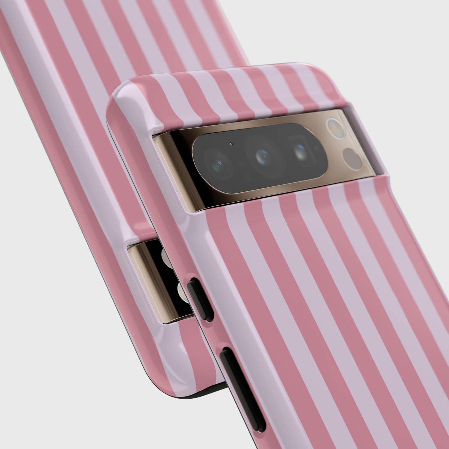 Personalisable Striped Design (Pink) Phone Case for Google Pixel